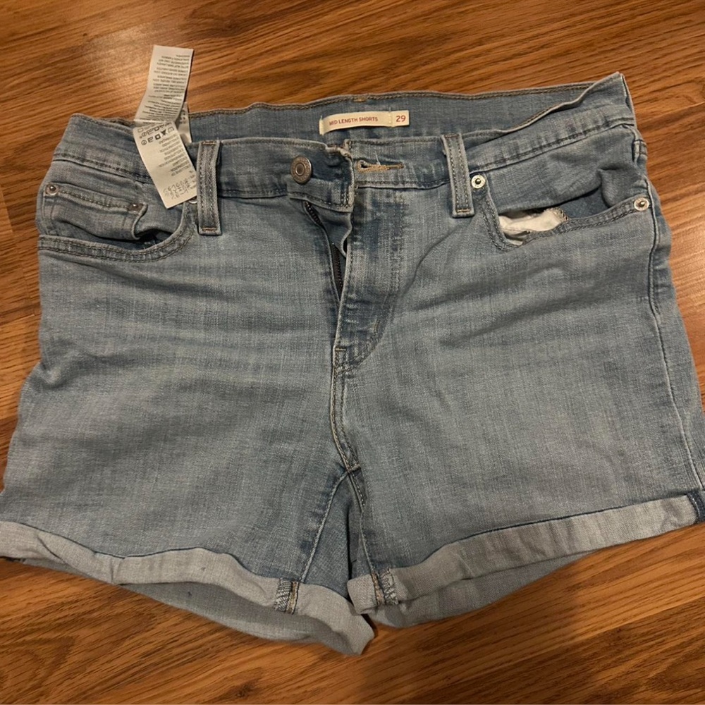 Levi's Light Blue Denim Shorts